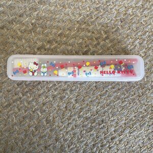 Sanrio Hello Kitty TOOTHBRUSH SET IN CASE VINTAGE  1976 NOS